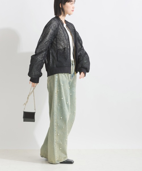 PICCIN(ピッチン)の「フロントパールデニムパンツ(デニムパンツ・レディース・ブルー・M)」の11枚目の写真