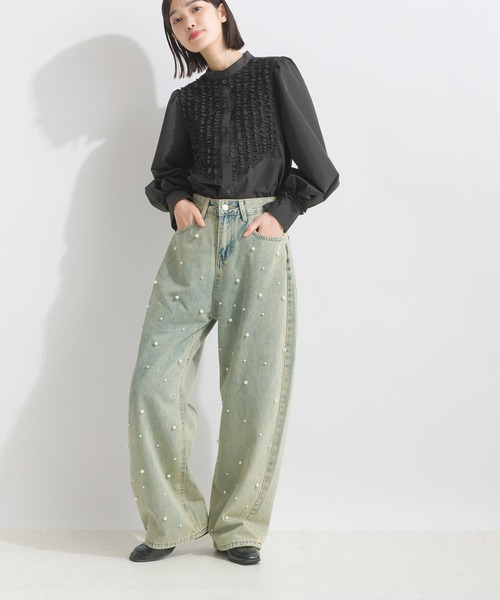 PICCIN(ピッチン)の「フロントパールデニムパンツ(デニムパンツ・レディース・ブルー・M)」の12枚目の写真