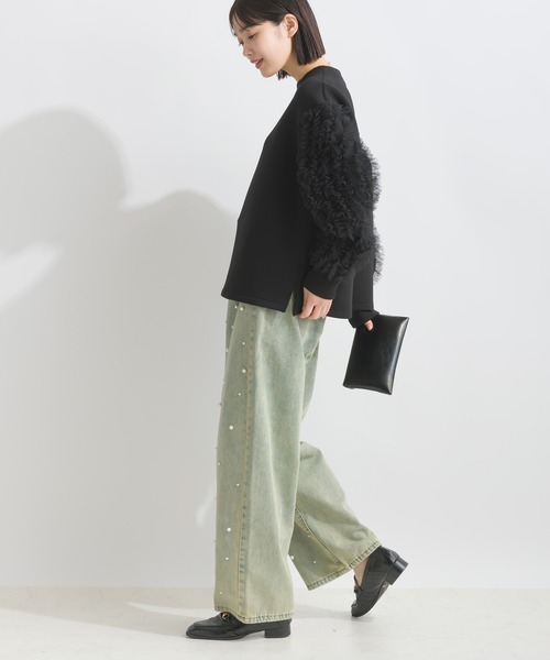 PICCIN(ピッチン)の「フロントパールデニムパンツ(デニムパンツ・レディース・ブルー・M)」の17枚目の写真