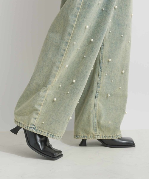 PICCIN(ピッチン)の「フロントパールデニムパンツ(デニムパンツ・レディース・ブルー・M)」の18枚目の写真