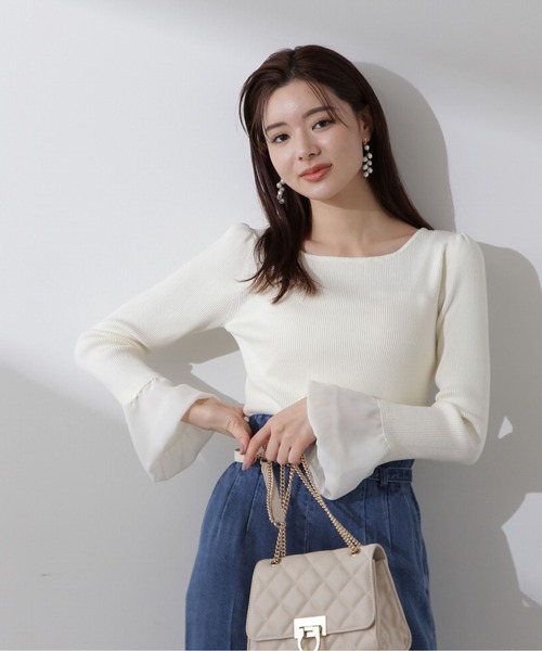 PROPORTION BODY DRESSING（プロポーションボディドレッシング）の「バルーンスリーブニット / 1214170109（ニット/セーター・レディース・グレー/モカ/ホワイト系その他・FREE）」の2枚目の写真