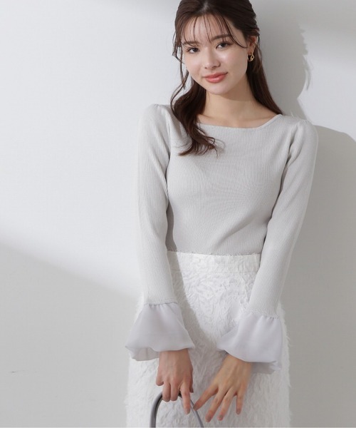 PROPORTION BODY DRESSING（プロポーションボディドレッシング）の「バルーンスリーブニット / 1214170109（ニット/セーター・レディース・グレー/モカ/ホワイト系その他・FREE）」の3枚目の写真