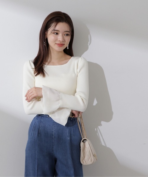 PROPORTION BODY DRESSING（プロポーションボディドレッシング）の「バルーンスリーブニット / 1214170109（ニット/セーター・レディース・グレー/モカ/ホワイト系その他・FREE）」の8枚目の写真