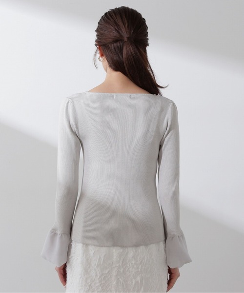 PROPORTION BODY DRESSING（プロポーションボディドレッシング）の「バルーンスリーブニット / 1214170109（ニット/セーター・レディース・グレー/モカ/ホワイト系その他・FREE）」の4枚目の写真