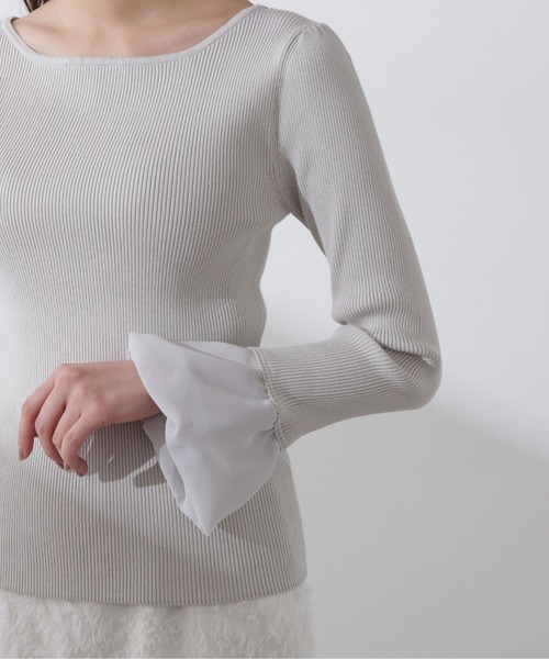 PROPORTION BODY DRESSING（プロポーションボディドレッシング）の「バルーンスリーブニット / 1214170109（ニット/セーター・レディース・グレー/モカ/ホワイト系その他・FREE）」の5枚目の写真