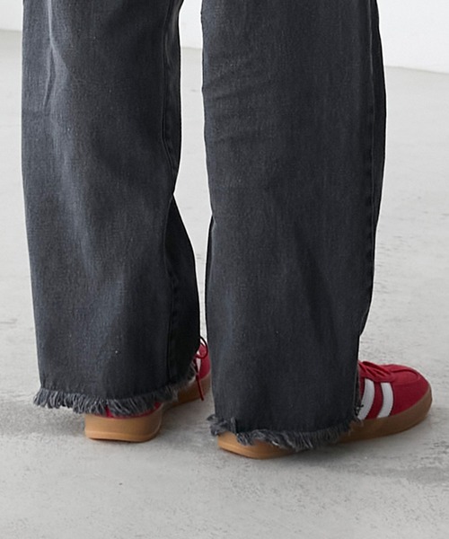 forksy.（フォルクシー）の「【forksy.】デニムハート刺繍ストレートパンツ（デニムパンツ・レディース・ブルー/ダークグレー/アイボリー・L/M）」の12枚目の写真