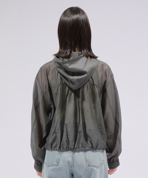 PAGEBOY（ページボーイ）の「シアーフードブルゾン（ブルゾン・レディース・オフホワイト/チャコールグレー/ブルー・FREE）」の15枚目の写真