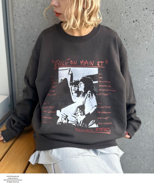 CIAOPANIC（チャオパニック）の「【ユニセックス】【THE ROLLING STONES/ローリング・ストーンズ】ヴィンテージ加工ロックスウェット（スウェット・レディース・チャコールグレー/ネイビー・FREE）」の13枚目の写真