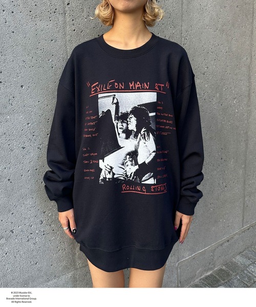 CIAOPANIC（チャオパニック）の「【ユニセックス】【THE ROLLING STONES/ローリング・ストーンズ】ヴィンテージ加工ロックスウェット（スウェット・レディース・チャコールグレー/ネイビー・FREE）」の17枚目の写真