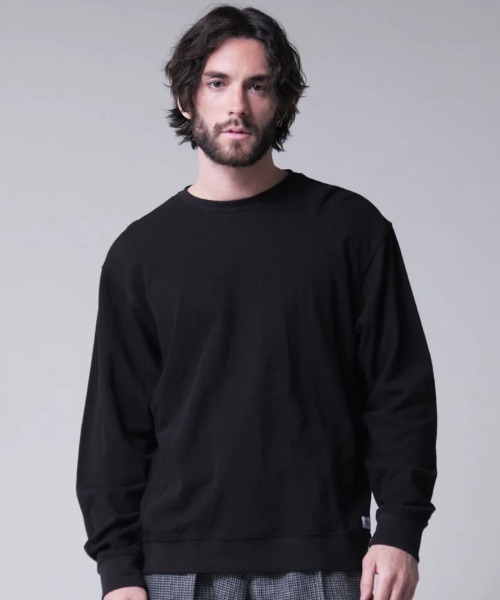 BANKS（バンクス）の「CREW/BANKS(バンクス)カジュアル無地スウェットトレーナー（スウェット・メンズ・グレー/ブラック・MEDIUM/LARGE/X-LARGE）」の3枚目の写真
