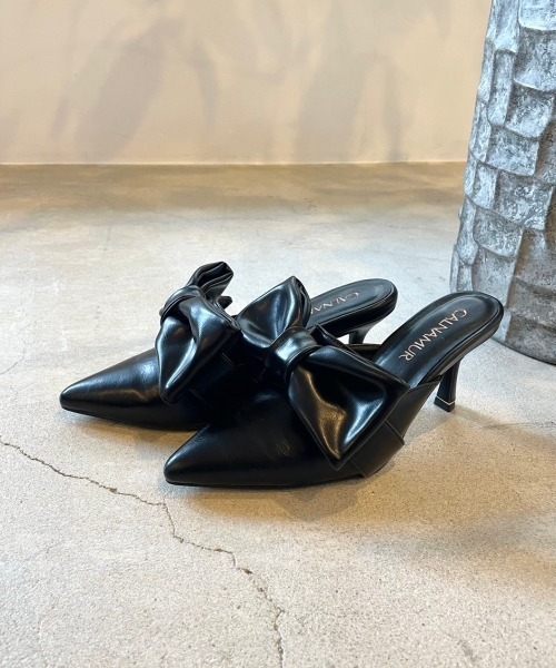 CALNAMUR（カルナムール）の「ビッグリボンクリップミュール（パンプス・レディース・ホワイト/ピンク/ブラック・SMALL/MEDIUM/LARGE）」の11枚目の写真