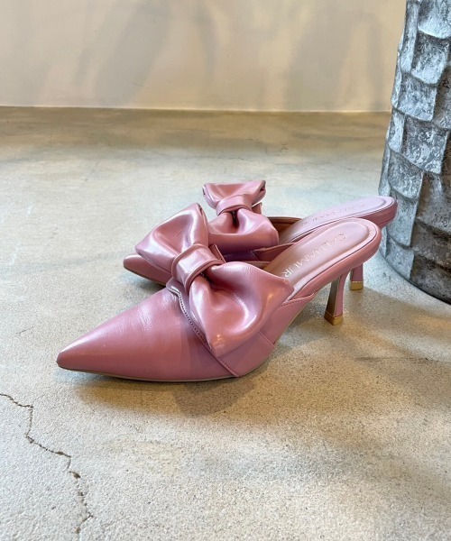 CALNAMUR（カルナムール）の「ビッグリボンクリップミュール（パンプス・レディース・ホワイト/ピンク/ブラック・SMALL/MEDIUM/LARGE）」の12枚目の写真