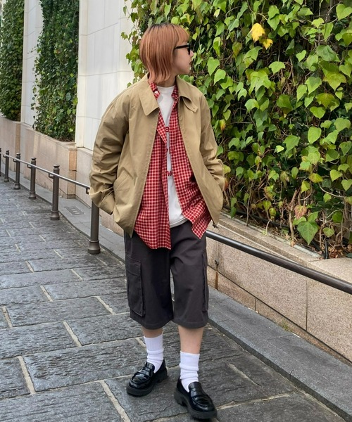 CIAOPANIC TYPY(チャオパニックティピー)の「【UNISEX】2WAYスタンドネックスイングジャケット(ブルゾン・メンズ・ベージュ/ネイビー/カーキ・MEDIUM/LARGE)」の8枚目の写真