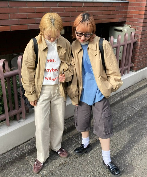 CIAOPANIC TYPY(チャオパニックティピー)の「【UNISEX】2WAYスタンドネックスイングジャケット(ブルゾン・メンズ・ベージュ/ネイビー/カーキ・MEDIUM/LARGE)」の11枚目の写真