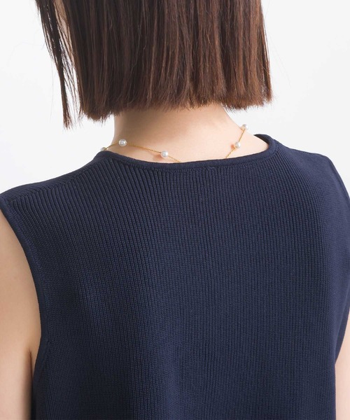 PICCIN（ピッチン）の「【WEB限定】ポリスポンジフロントフリルニットジレ（ベスト・レディース・オフホワイト/ネイビー・M/L）」の21枚目の写真