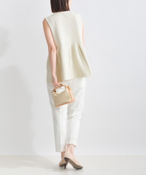 PICCIN（ピッチン）の「【WEB限定】ポリスポンジフロントフリルニットジレ（ベスト・レディース・オフホワイト/ネイビー・M/L）」の10枚目の写真