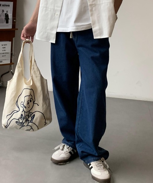 ARCADE（アーケード）の「イージー ルーズストレート デニムパンツ ジーンズ ビンテージウォッシュ -ARCADE Limited Line-（デニムパンツ・メンズ・ライトブルー/ブラック/サックスブルー/ブルー/グレー・M/L/XL）」の13枚目の写真