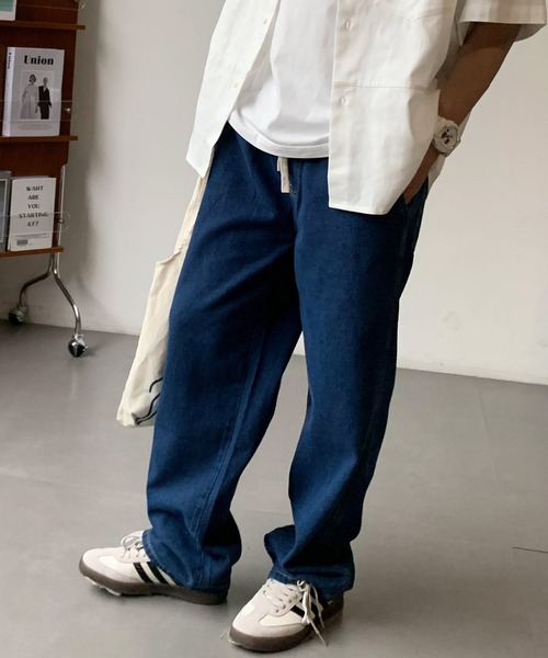 ARCADE（アーケード）の「イージー ルーズストレート デニムパンツ ジーンズ ビンテージウォッシュ -ARCADE Limited Line-（デニムパンツ・メンズ・ライトブルー/ブラック/サックスブルー/ブルー/グレー・M/L/XL）」の12枚目の写真