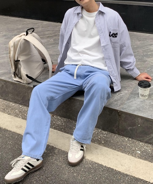 ARCADE（アーケード）の「イージー ルーズストレート デニムパンツ ジーンズ ビンテージウォッシュ -ARCADE Limited Line-（デニムパンツ・メンズ・ライトブルー/ブラック/サックスブルー/ブルー/グレー・M/L/XL）」の6枚目の写真