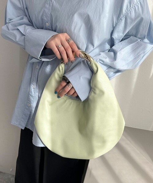 LE VERNIS（ル・ベルニ）の「【LE VERNIS/ルベルニ】SCULPTURE BAG S（トートバッグ・レディース・ミント/ブラック・FREE）」の4枚目の写真