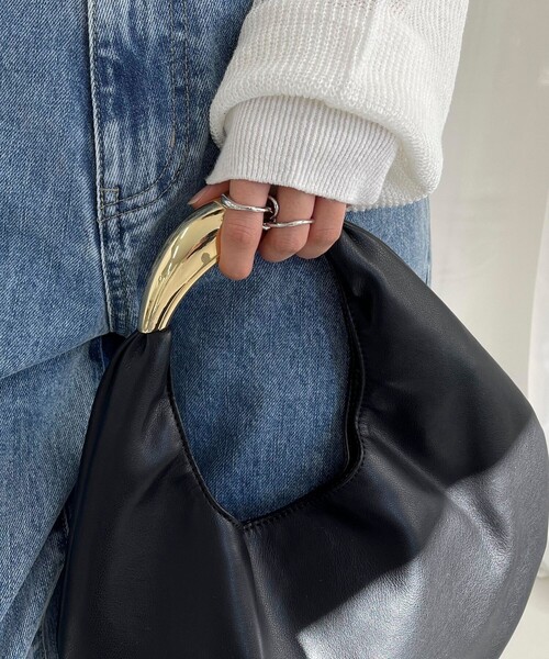 LE VERNIS（ル・ベルニ）の「【LE VERNIS/ルベルニ】SCULPTURE BAG S（トートバッグ・レディース・ミント/ブラック・FREE）」の7枚目の写真