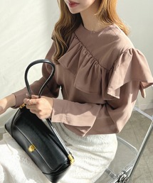 ショルダーフリルブラウス