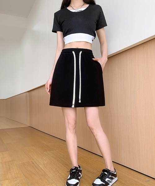Miniministore(ミニミニストア)の「ミニスカート ハイウエスト 韓国 夏 黒(スカート・レディース・グレー/ブラック・L/M/XL)」の12枚目の写真