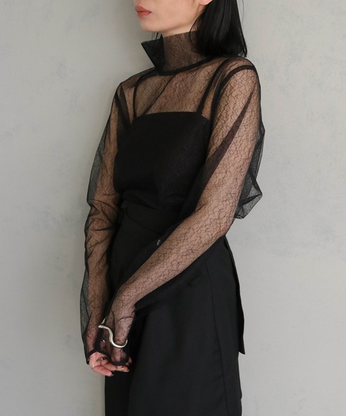 &g'aime(アンジェム)の「【&g’aime】<WEB限定>ライン刺繍シアートップス(シャツ/ブラウス・レディース・ブラック/ホワイト・FREE)」の19枚目の写真