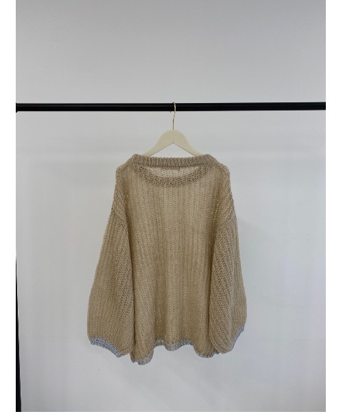 jumelle（ジュメロ）の「loose rame knit（ニット/セーター・レディース・ベージュ/オフホワイト・MEDIUM）」の9枚目の写真