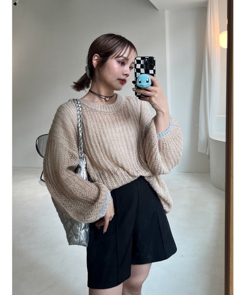 jumelle（ジュメロ）の「loose rame knit（ニット/セーター・レディース・ベージュ/オフホワイト・MEDIUM）」の5枚目の写真