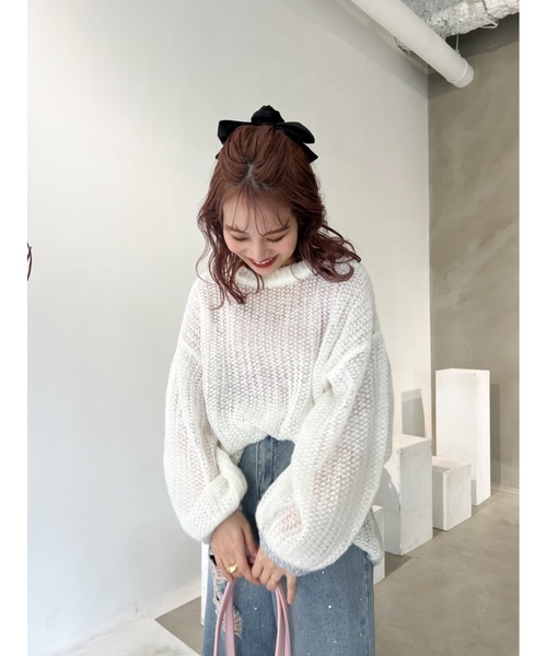 jumelle（ジュメロ）の「loose rame knit（ニット/セーター・レディース・ベージュ/オフホワイト・MEDIUM）」の19枚目の写真