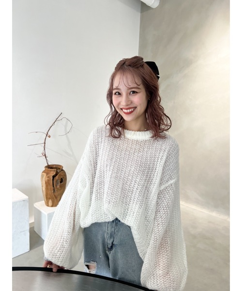 jumelle（ジュメロ）の「loose rame knit（ニット/セーター・レディース・ベージュ/オフホワイト・MEDIUM）」の15枚目の写真
