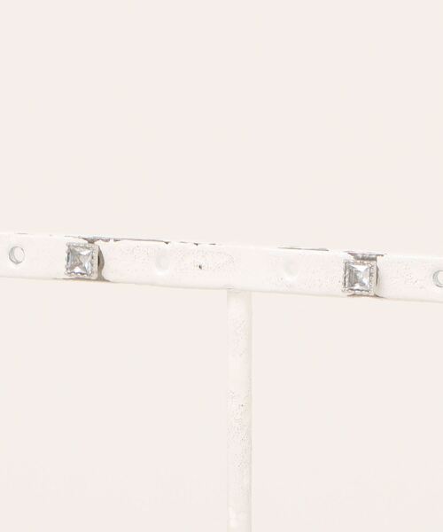 Fun & Daily(ファンアンドデイリー)の「F&D : ベリースモールスクエアピアス(ピアス(両耳用)・レディース・ブラック/クリア・FREE)」の5枚目の写真