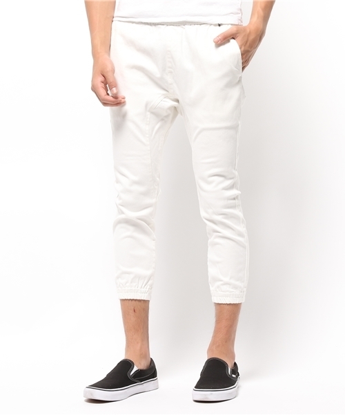 WEGO(ウィゴー)の「WEGO/クロップドジョガーパンツ(その他パンツ・メンズ・ブラック/ホワイト/カーキ・MEDIUM/LARGE)」の4枚目の写真