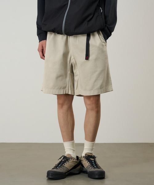 Gramicci(グラミチ)の「G-SHORT PIGT DYE|Gショーツピグメントダイ Gramicci グラミチ(その他パンツ・メンズ・コーラル/パープル系その他/モスグリーン/セージグリーン/ベージュ系その他5/グリーン系その他5/オレンジ系その他5/グレー系その他5/ライトグリーン系5/ブラウン系その他/サンドベージュ/マスタード・S/M/L/XL/XXL)」の1枚目の写真