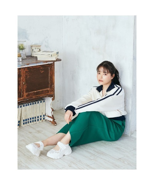 Realta（レアルタ）の「Realta(レアルタ)5cm厚底ソールレースアップメッシュスニーカーサンダル（サンダル・レディース・ブラック/ホワイト・M/L/LL/S）」の16枚目の写真