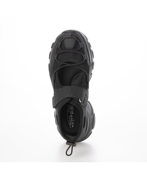 Realta（レアルタ）の「Realta(レアルタ)5cm厚底ソールレースアップメッシュスニーカーサンダル（サンダル・レディース・ブラック/ホワイト・M/L/LL/S）」の18枚目の写真