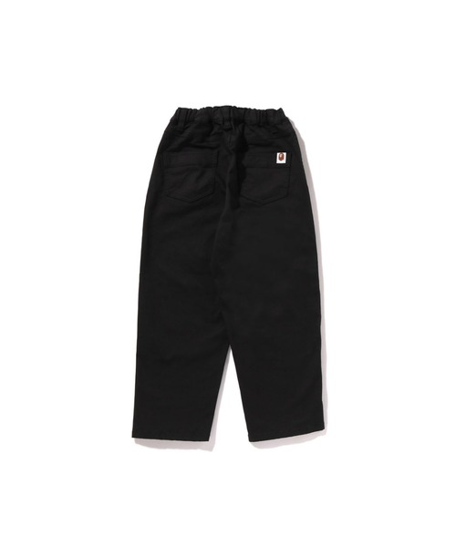 A BATHING APE（アベイシングエイプ）の「BAPE APE HEAD CURVED PANTS（チノパンツ・キッズ・ベージュ/ブラック・130/140/120/100）」の4枚目の写真