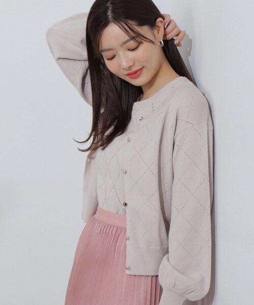 PROPORTION BODY DRESSING（プロポーションボディドレッシング）の「アイレットアンサンブルニット / 1214170401（アンサンブル・レディース・ベージュ/ネイビー/ライトグリーン・FREE）」の5枚目の写真