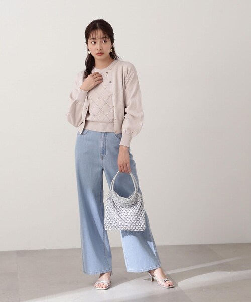 PROPORTION BODY DRESSING（プロポーションボディドレッシング）の「アイレットアンサンブルニット / 1214170401（アンサンブル・レディース・ベージュ/ネイビー/ライトグリーン・FREE）」の11枚目の写真