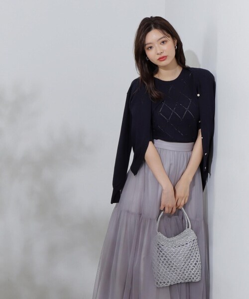 PROPORTION BODY DRESSING（プロポーションボディドレッシング）の「アイレットアンサンブルニット / 1214170401（アンサンブル・レディース・ベージュ/ネイビー/ライトグリーン・FREE）」の21枚目の写真