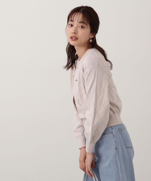 PROPORTION BODY DRESSING（プロポーションボディドレッシング）の「アイレットアンサンブルニット / 1214170401（アンサンブル・レディース・ベージュ/ネイビー/ライトグリーン・FREE）」の2枚目の写真