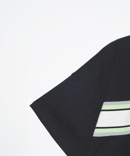 X-girl（エックスガール）の「STRIPE AND LOGO CROPPED POLO SHIRT（ポロシャツ・レディース・ブラック/ライトピンク/ホワイト・S/M）」の8枚目の写真