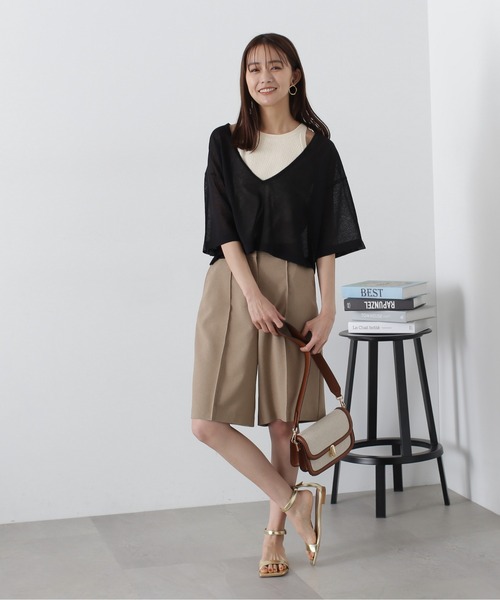 N.（N. Natural Beauty Basic）（エヌエヌナチュラルビューティーベーシック）の「◆アメスリタンク×シアーニットセット（ニット/セーター・レディース・ブルー/ブラック系その他/アイボリー・MEDIUM）」の12枚目の写真