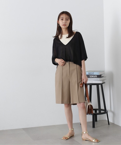 N.（N. Natural Beauty Basic）（エヌエヌナチュラルビューティーベーシック）の「◆アメスリタンク×シアーニットセット（ニット/セーター・レディース・ブルー/ブラック系その他/アイボリー・MEDIUM）」の14枚目の写真