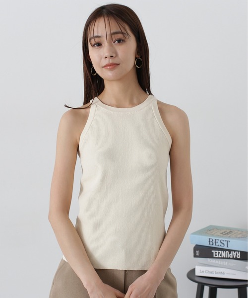 N.（N. Natural Beauty Basic）（エヌエヌナチュラルビューティーベーシック）の「◆アメスリタンク×シアーニットセット（ニット/セーター・レディース・ブルー/ブラック系その他/アイボリー・MEDIUM）」の20枚目の写真