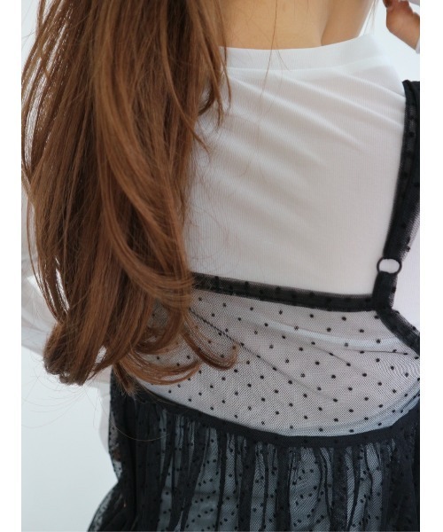 TRUNC（トランクエイティーエイト）の「Tulle &  Pullover SET（Tシャツ/カットソー・レディース・ブラック/アイボリー・FREE）」の6枚目の写真