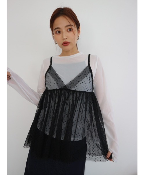 TRUNC（トランクエイティーエイト）の「Tulle &  Pullover SET（Tシャツ/カットソー・レディース・ブラック/アイボリー・FREE）」の7枚目の写真
