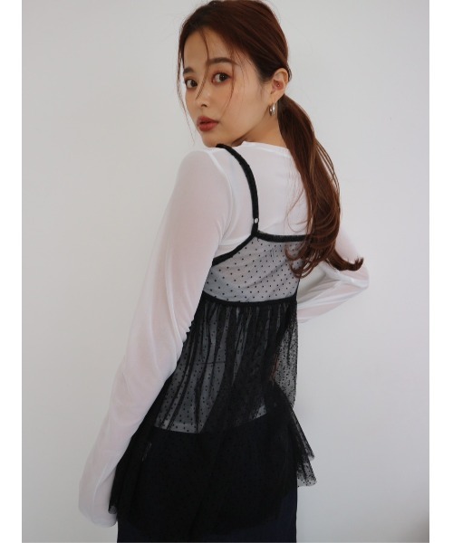 TRUNC（トランクエイティーエイト）の「Tulle &  Pullover SET（Tシャツ/カットソー・レディース・ブラック/アイボリー・FREE）」の8枚目の写真