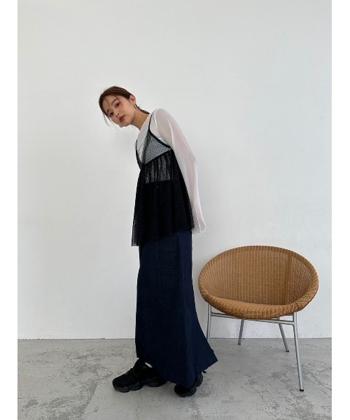 TRUNC（トランクエイティーエイト）の「Tulle &  Pullover SET（Tシャツ/カットソー・レディース・ブラック/アイボリー・FREE）」の16枚目の写真